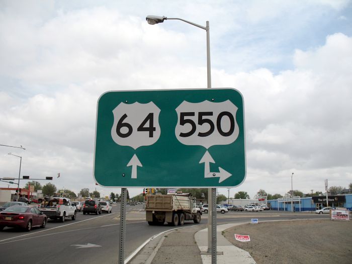 US 64 and US 550 in Bloomfield, New Mexico