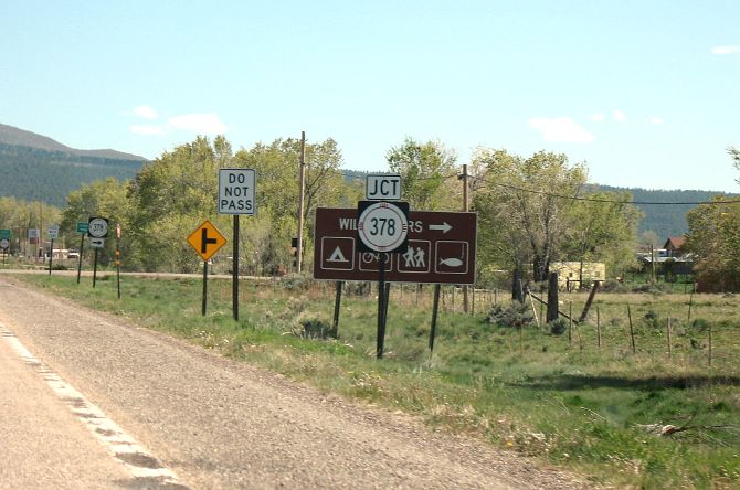 Junction of NM 378 at NM 522 near Questa