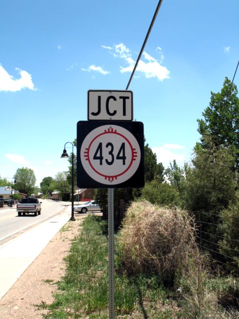 NM 434's junction with NM 518 in Mora