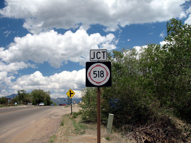 Junction of NM 518 at NM 68 in Ranchos de Taos