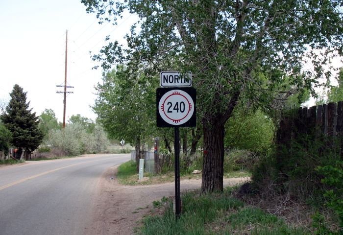 NM 240 marker south of Taos