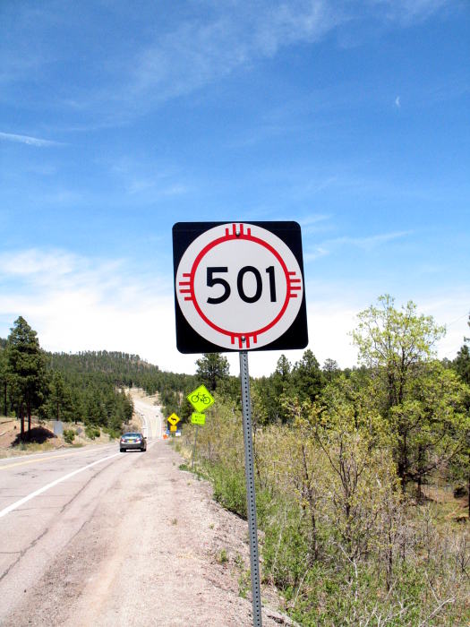 Western endpoint of NM 501 southwest of Los Alamos