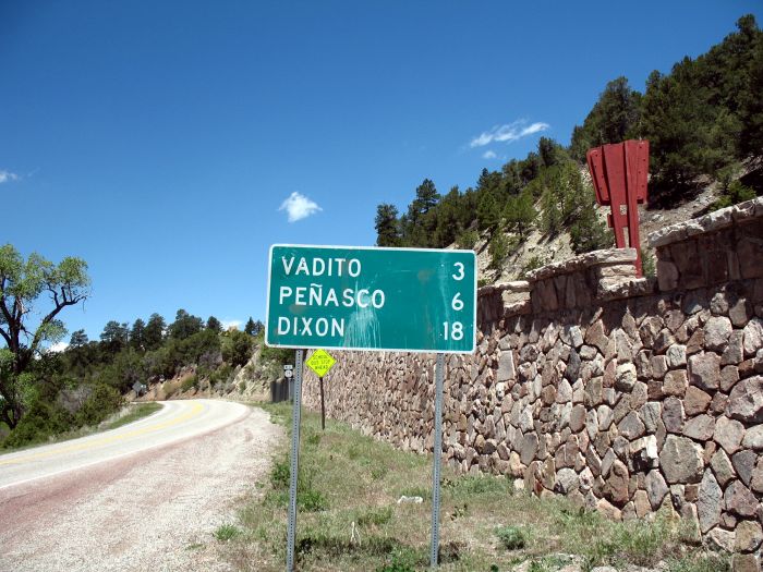Destinations on NM 75 west from NM 518 in Taos County