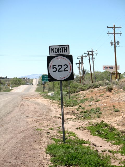 Northbound NM 522 leaving the Taos area