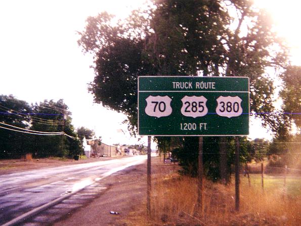 US 70/US 285/US 385 bypass sign in Roswell, NM