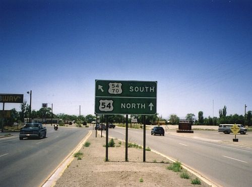 US 54 and 70 at Tularosa, NM