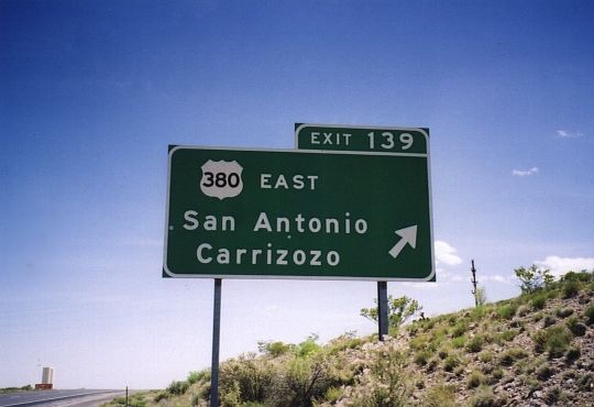 US 380 exit from I-25
