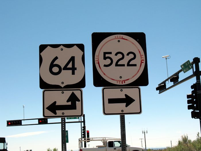 US 64 and NM 522 at NM 150 northwest of El Prado (Taos)