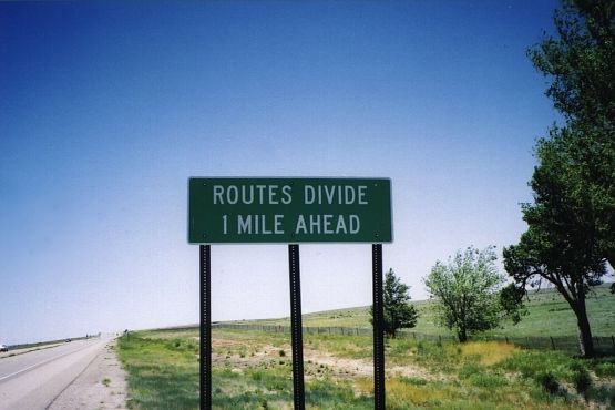 Routes Divide in Vaughn, New Mexico