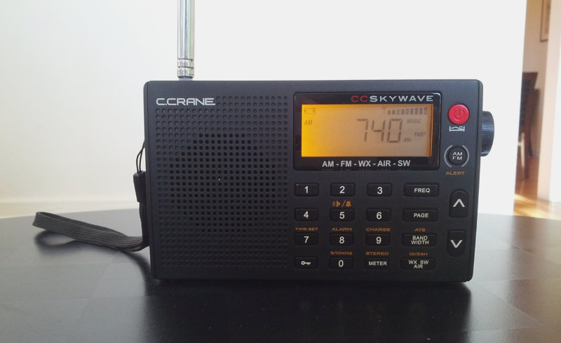 CC Skywave AM/FM/SW/etc DSP radio, tuned to KCBS(AM)