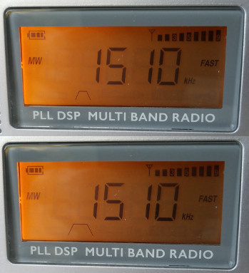 Display of narrow and wide AM bandwidth as displayed on the Elpa ER-C57WR radio