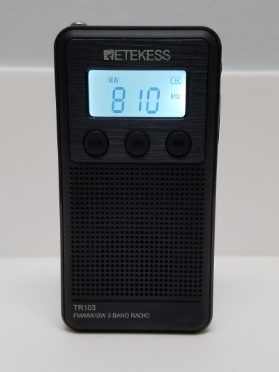 Retekess TR103 radio tuned to KGO(AM)