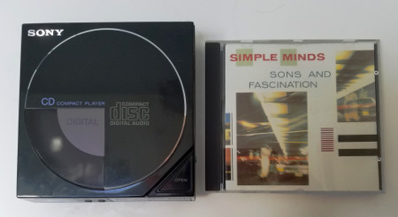 Sony Discman D-5 compared to a compact disc