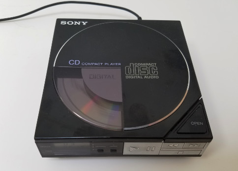 Top view of Sony Discman D-5 portable CD player