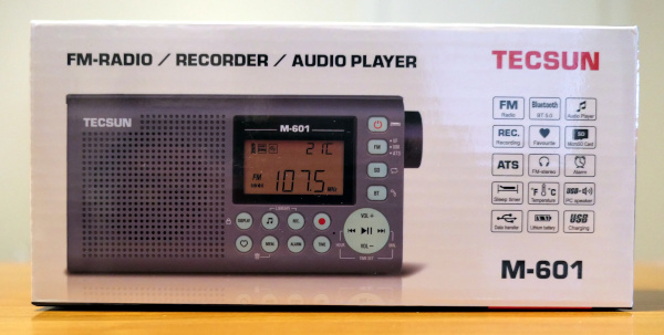 Box for the Tecsun M-601 radio and audio player/recorder