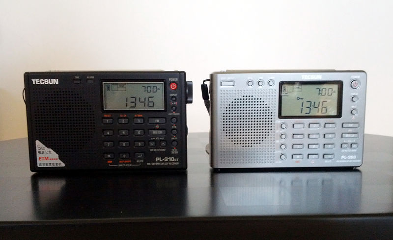 Tecsun PL-310ET (left) and Tecsun PL-380 (right) radios
