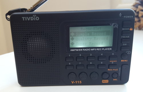 Audio quality menu of Tivdio V-115
