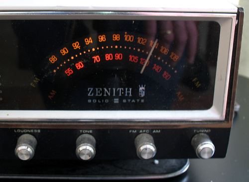 Tuning dial for Zenith Circle of Sound clock radio