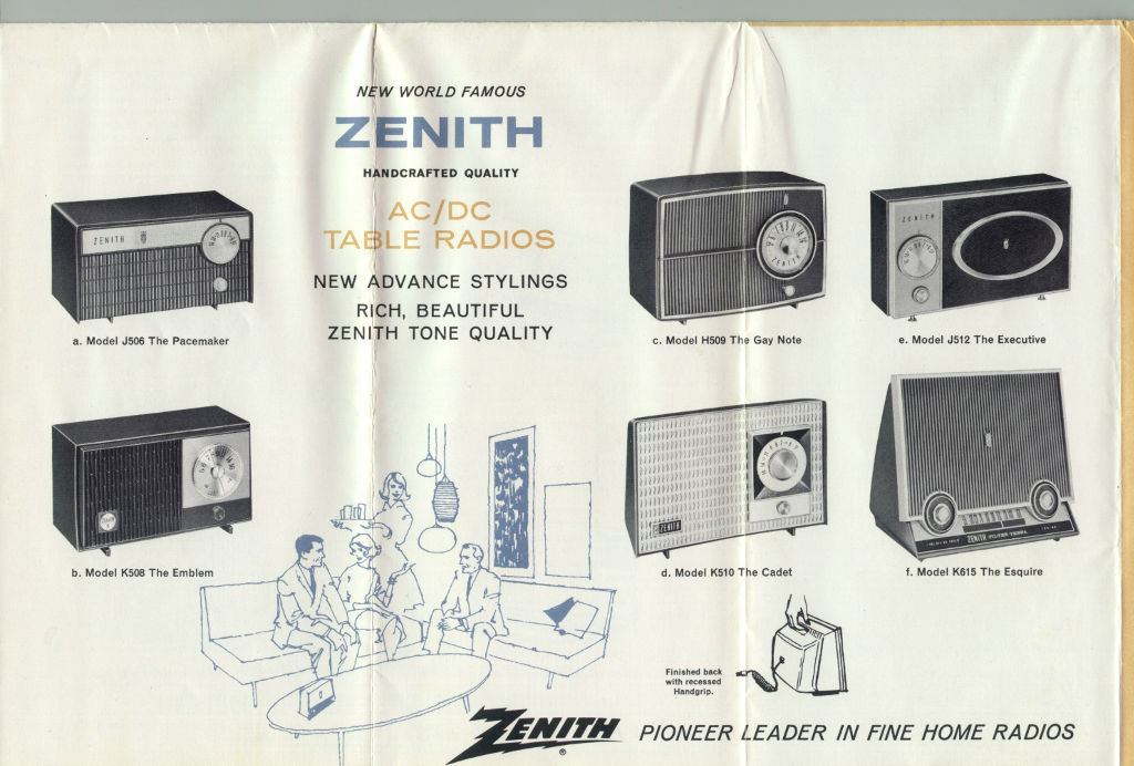 Zenith radio brochure from 1963