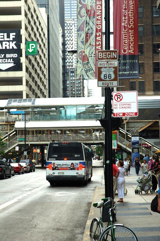 Beginning of Historic US 66 in Chicago