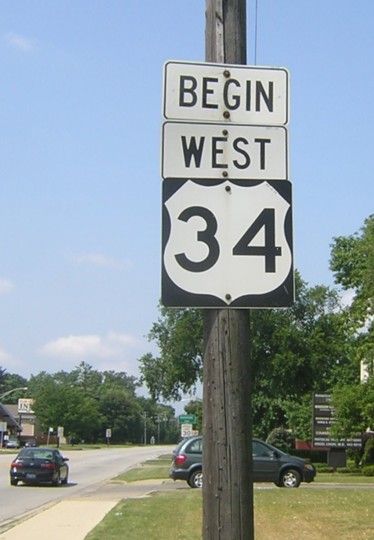 Eastern endpoint of US 34 in Lyons, Illinois, near Chicago