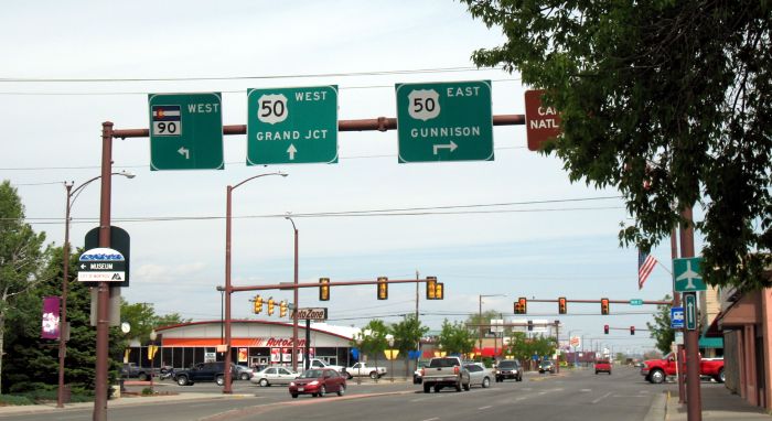 Northern terminus of US 550 in Montrose, Colorado