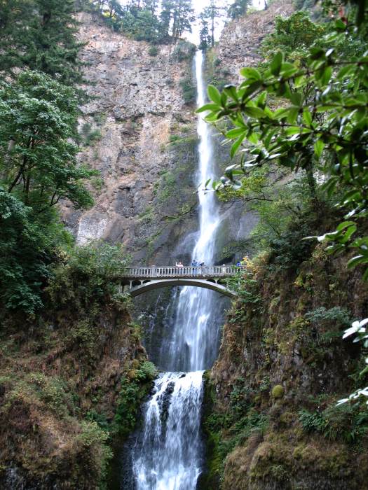 Bridal Veil falls, full-height view, east of Portland, Oregon