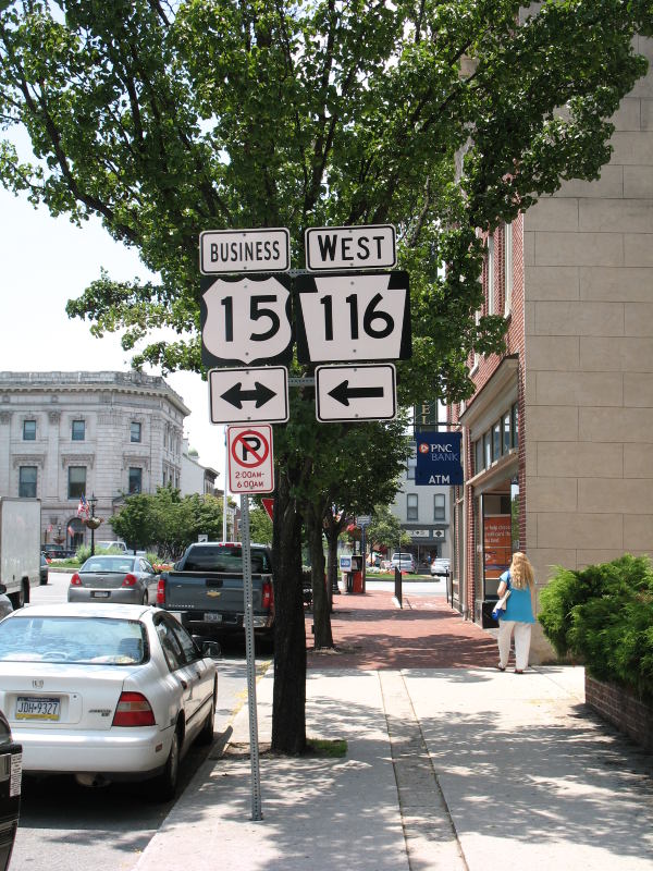 Business US 15 and Pennsylvania 116 in Gettysburg