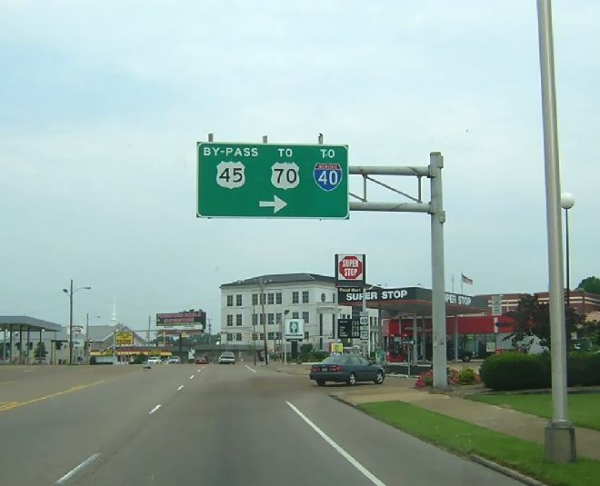 Bypass US 45 at US 45 in Jackson, Tennessee