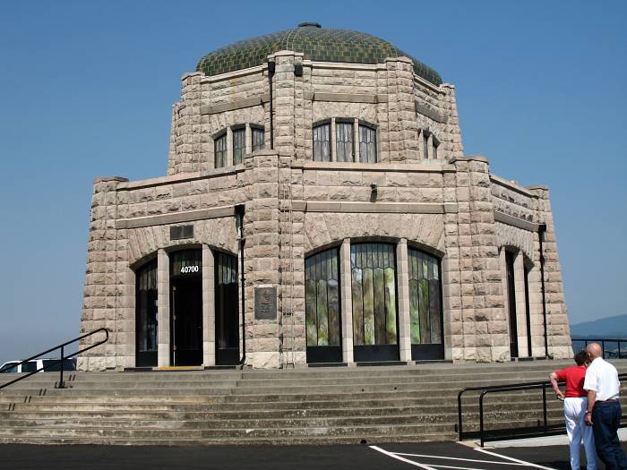 The Vista House at Crown Point on the Historic Columbia River Highway in Oregon