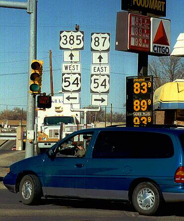 US 385/54/87 in Dalhart, Texas (2000)