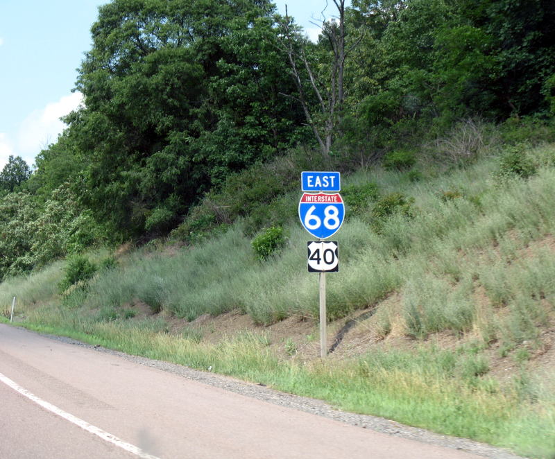 Size disparity in reassurance shields on Interstate 68 in Maryland