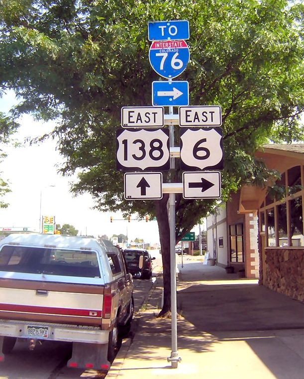 US 138's western endpoint in Sterling, Colorado