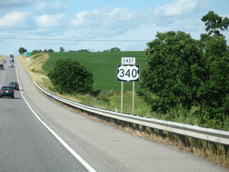 Large US 340 marker in Maryland