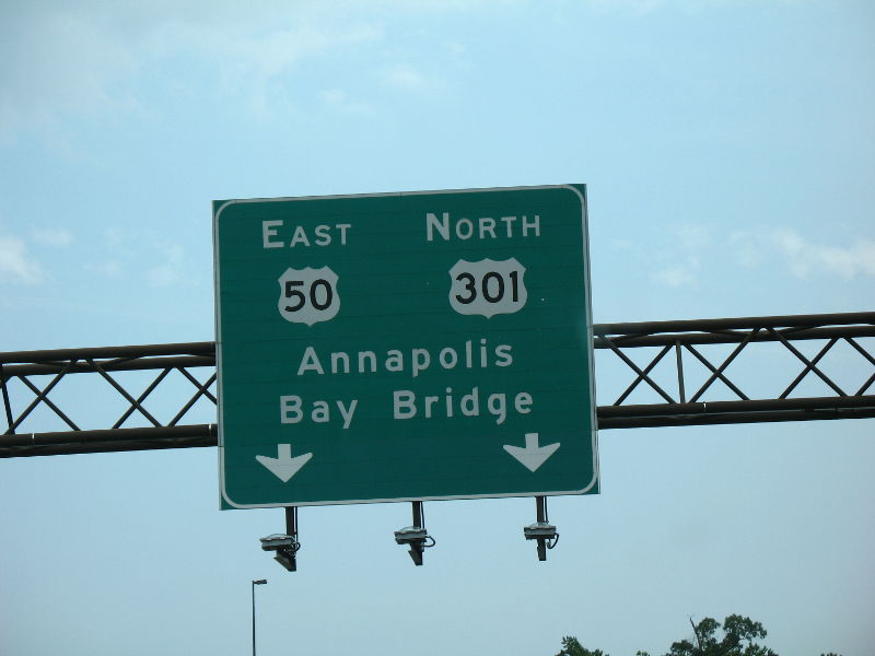 US 50 and US 301 in Maryland west of Annapolis