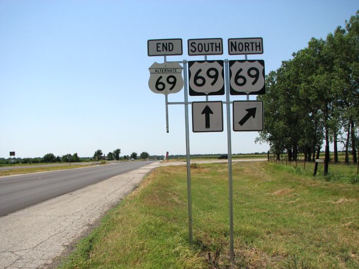 Alternate US 69 at US 69 in Oklahoma