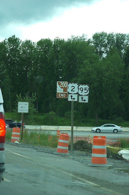 US 2 and US 95 at the western terminus of Idaho 200 near Sandpoint