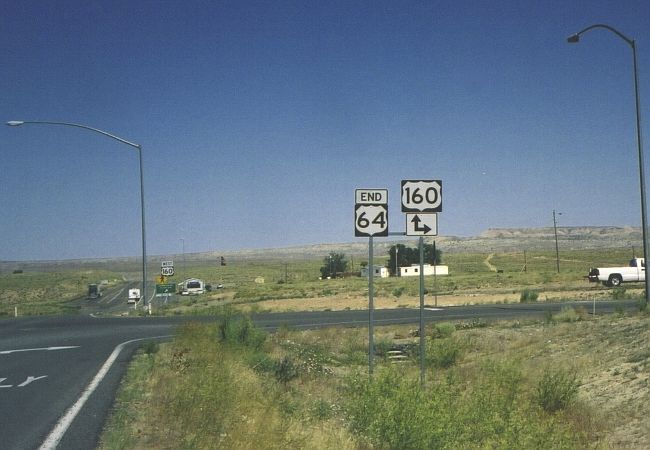 End US 64 in Arizona near the Four Corners
