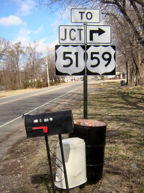 US 51 for Oklahoma 51 in Stilwell