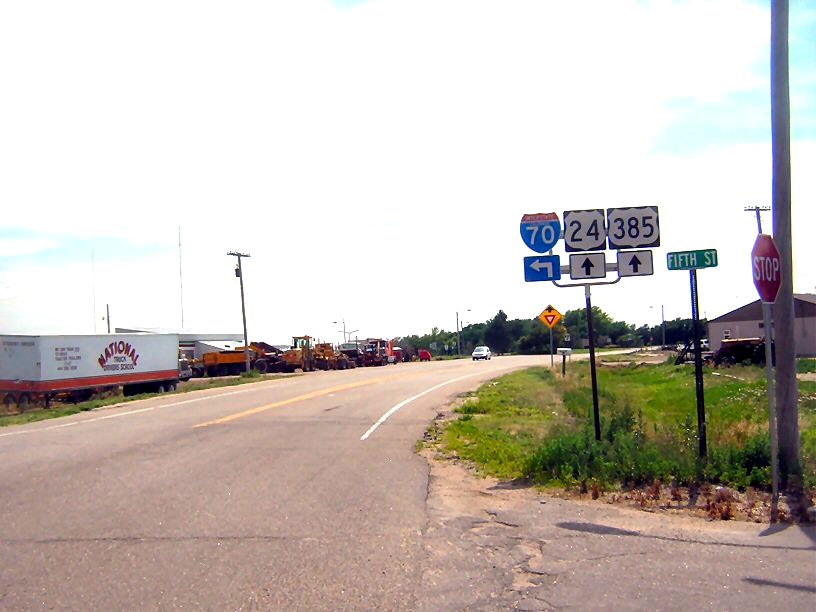 US and Interstate routes in Burlington, Colorado