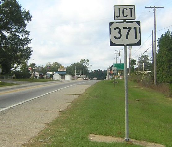 Junction of US 371 at Minden, Louisiana
