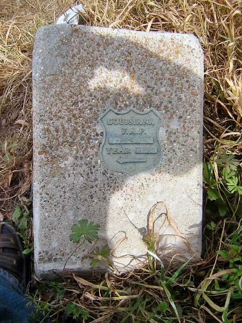 Federal Aid Primary route marker in Livonia, Louisiana