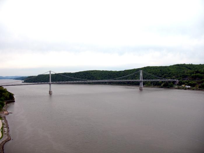 The Mid-Hudson Bridge crossing the Hudson River at Poughkeepsie, New York