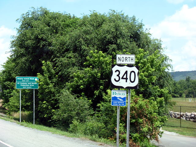 Scenic byway sign on US 340 at Harpers Ferry, West Virginia