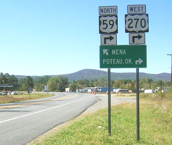 US 59 and US 270 near Mena, Ark.