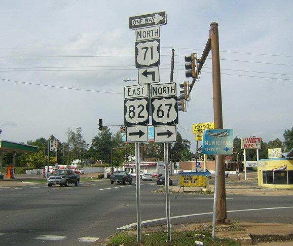 US highways in Texarkana, Ark.