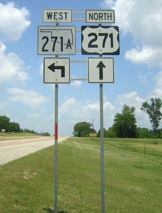 Oklahoma 271A with new-style (2006) marker and US 271