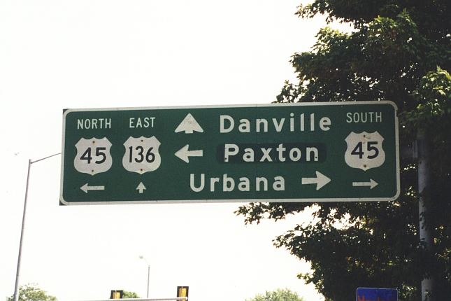 US 45 and US 136 in Rantoul, Illinois