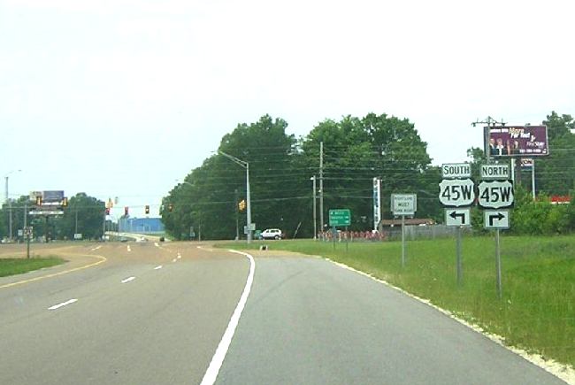 South and North US 45W in Humboldt, Tennessee