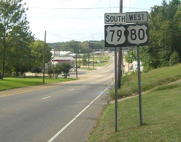 US 79 and US 80 in Minden, La.